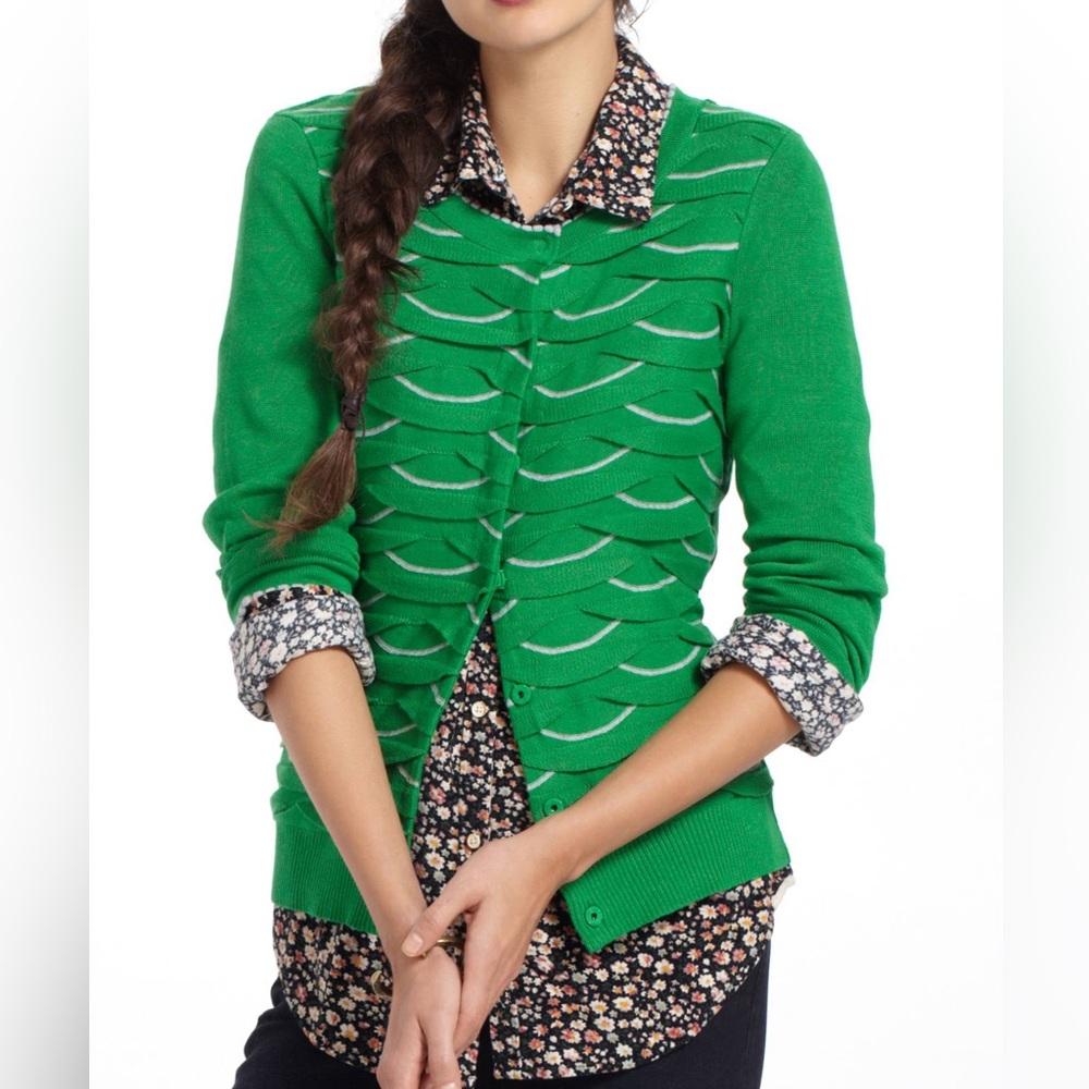 Anthropologie Green Women's Cardigan